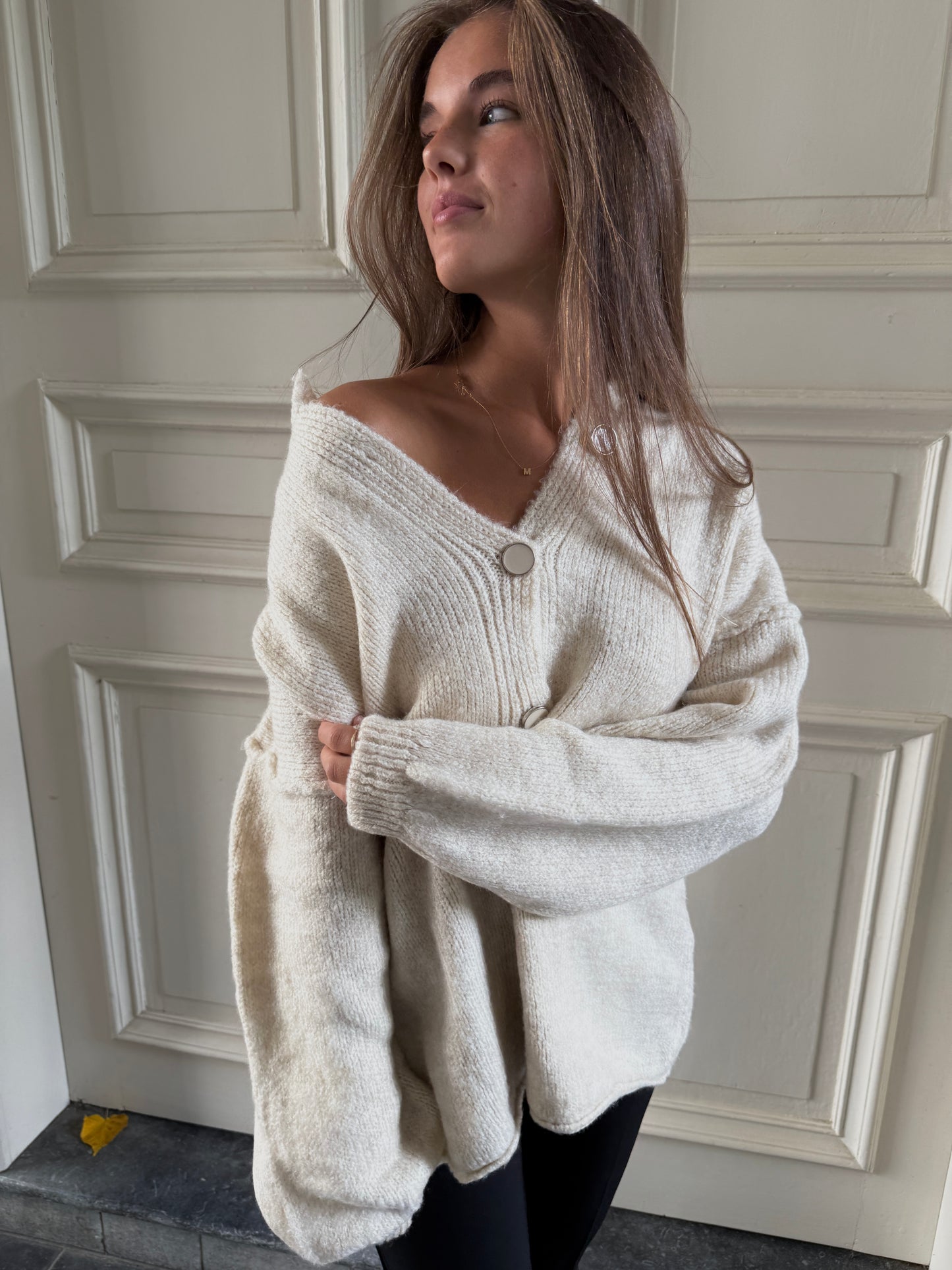 OVERSIZED COOL CARDIGAN BEIGE