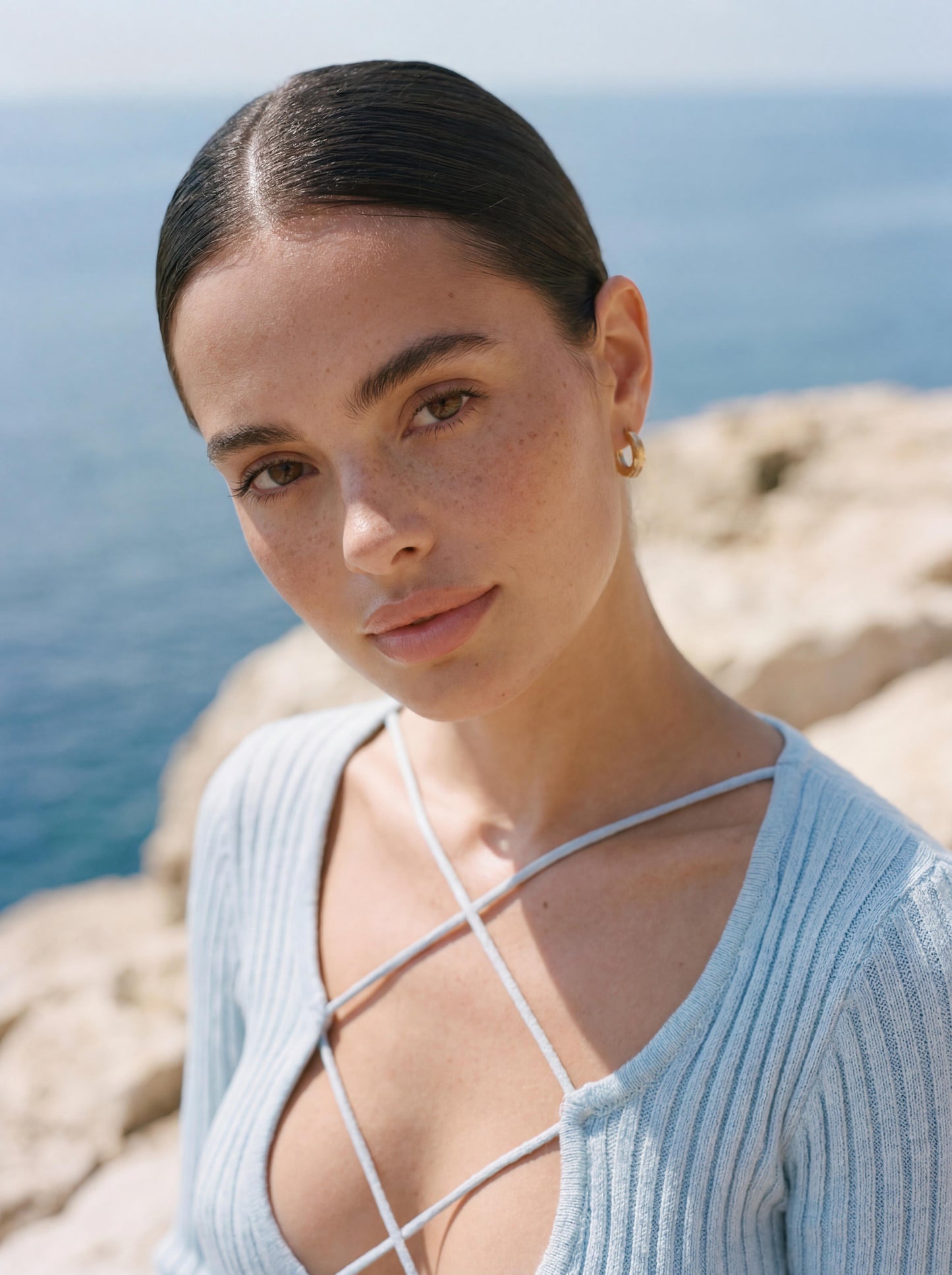 The Soleil Knit Dress – Baby Blue