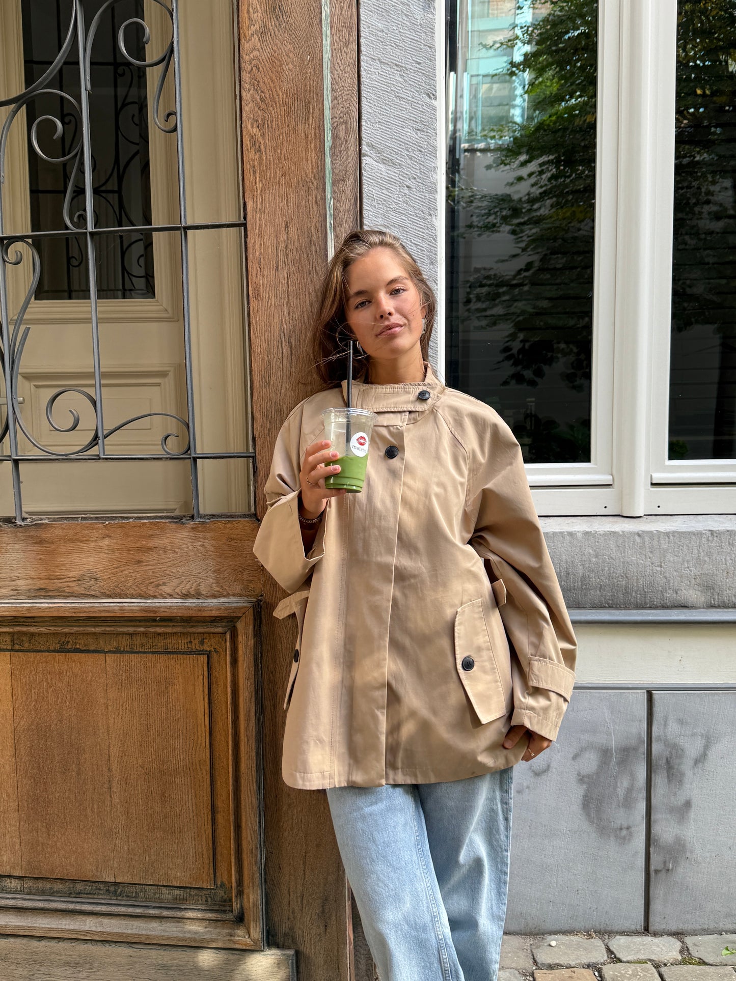 LIGHTBEIGE TRENCH JACKET