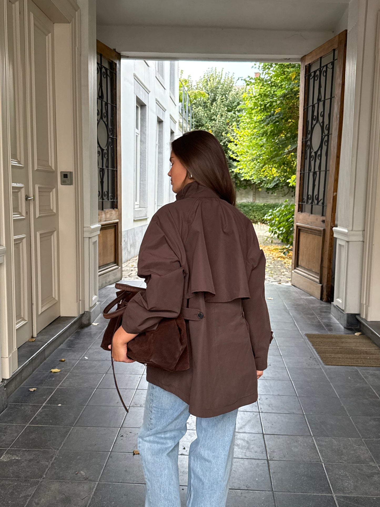 DEEPBROWN TRENCH JACKET