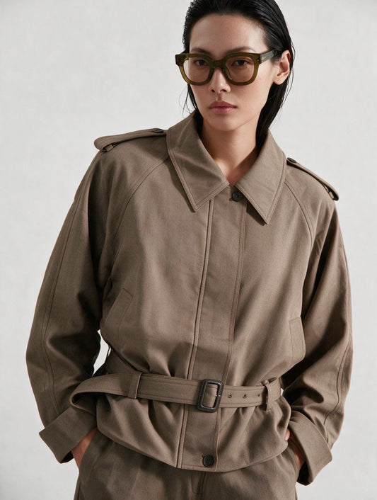 THE HARLOW JACKET – TAUPE