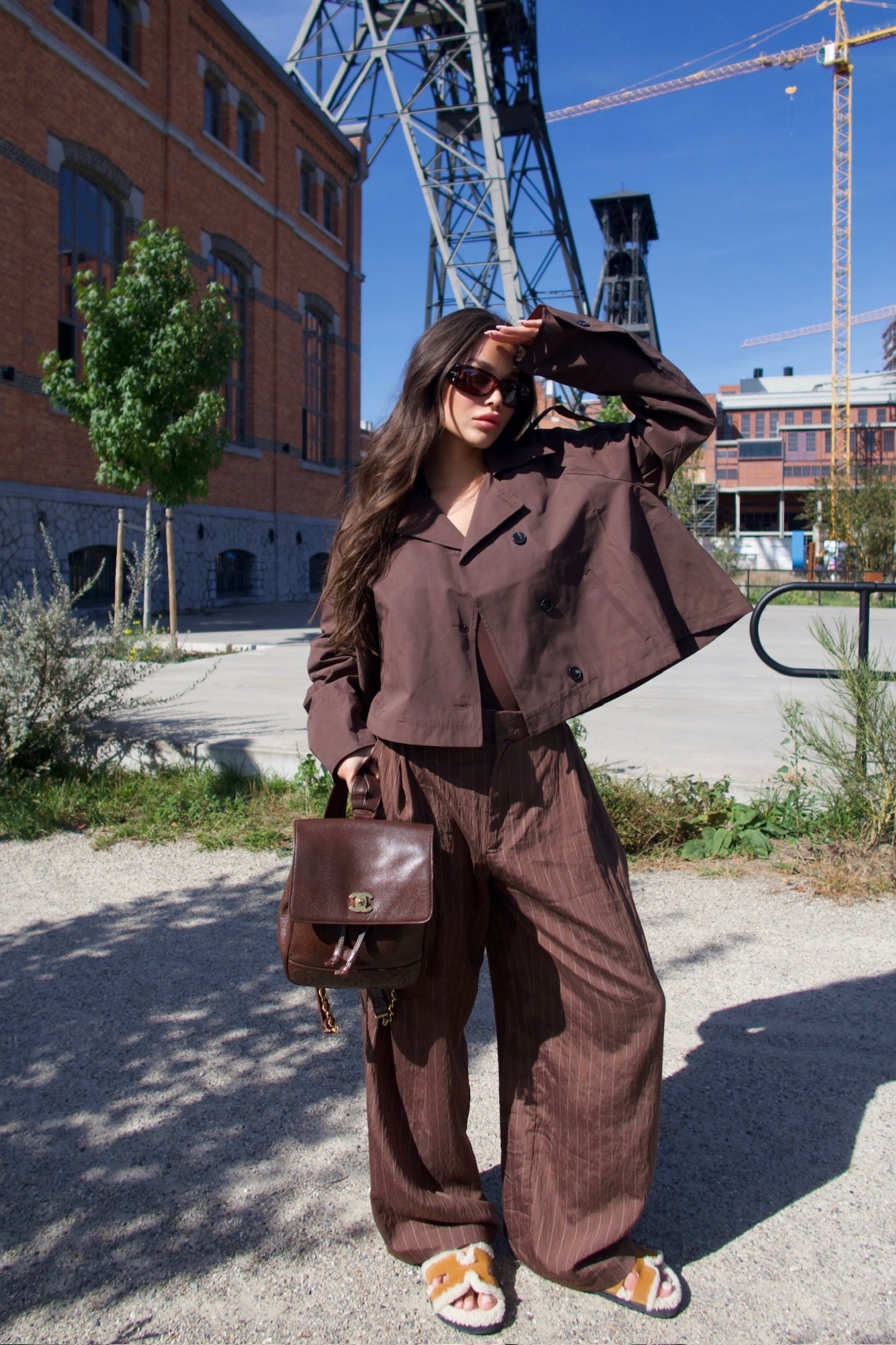 SHORT TRENCH COAT CHOCOLATE