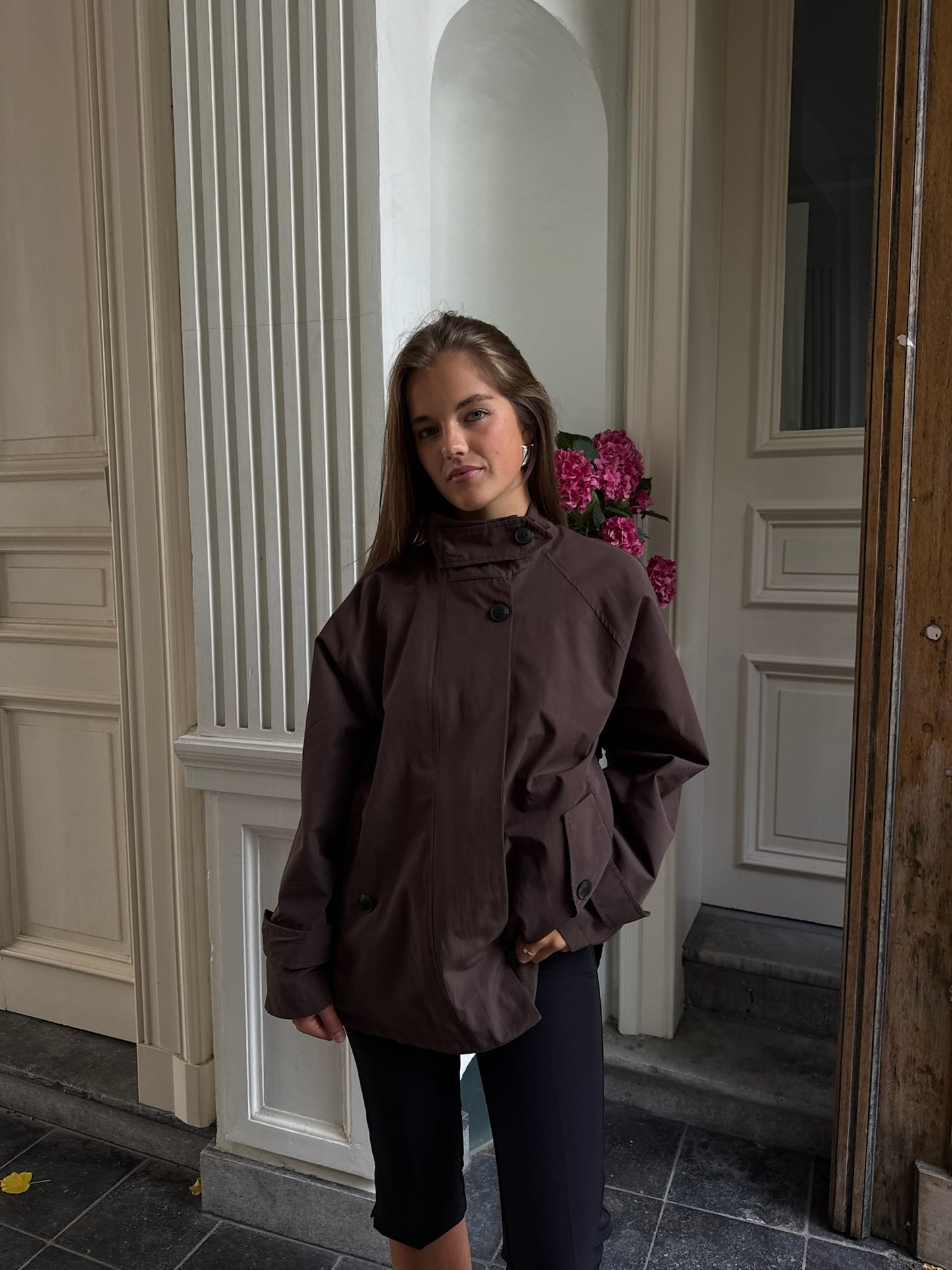 DEEPBROWN TRENCH JACKET