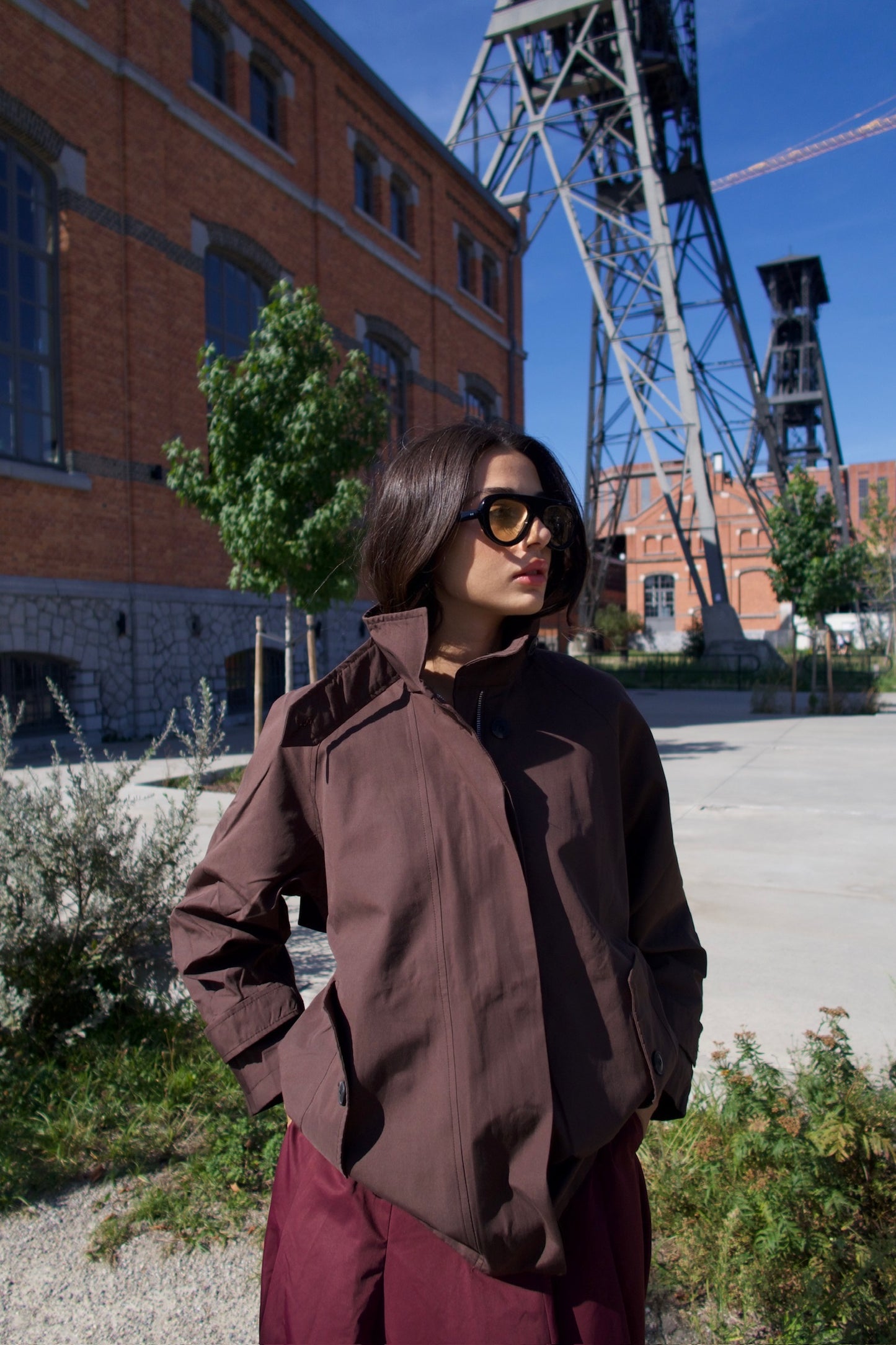 DEEPBROWN TRENCH JACKET