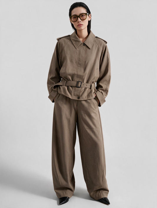 THE HARLOW TROUSERS – TAUPE