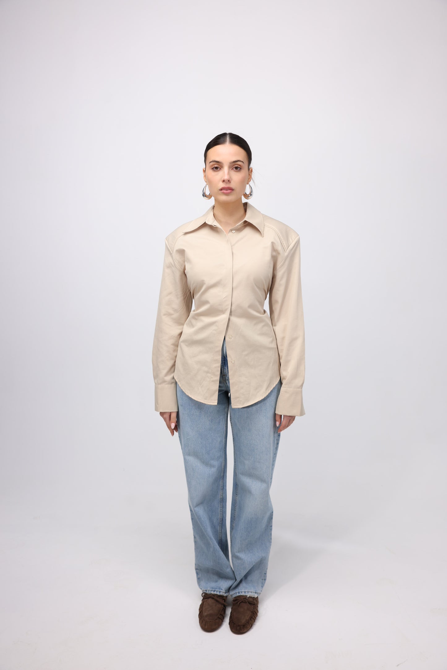 BEIGE FITTED SHIRT