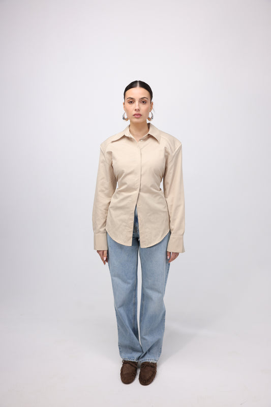 BEIGE FITTED SHIRT