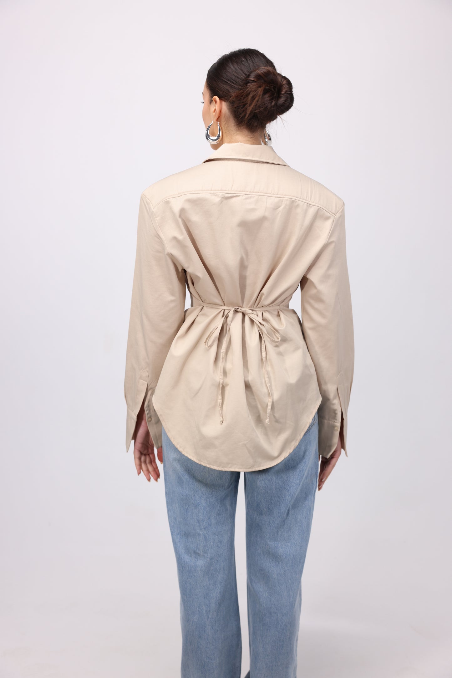 BEIGE FITTED SHIRT