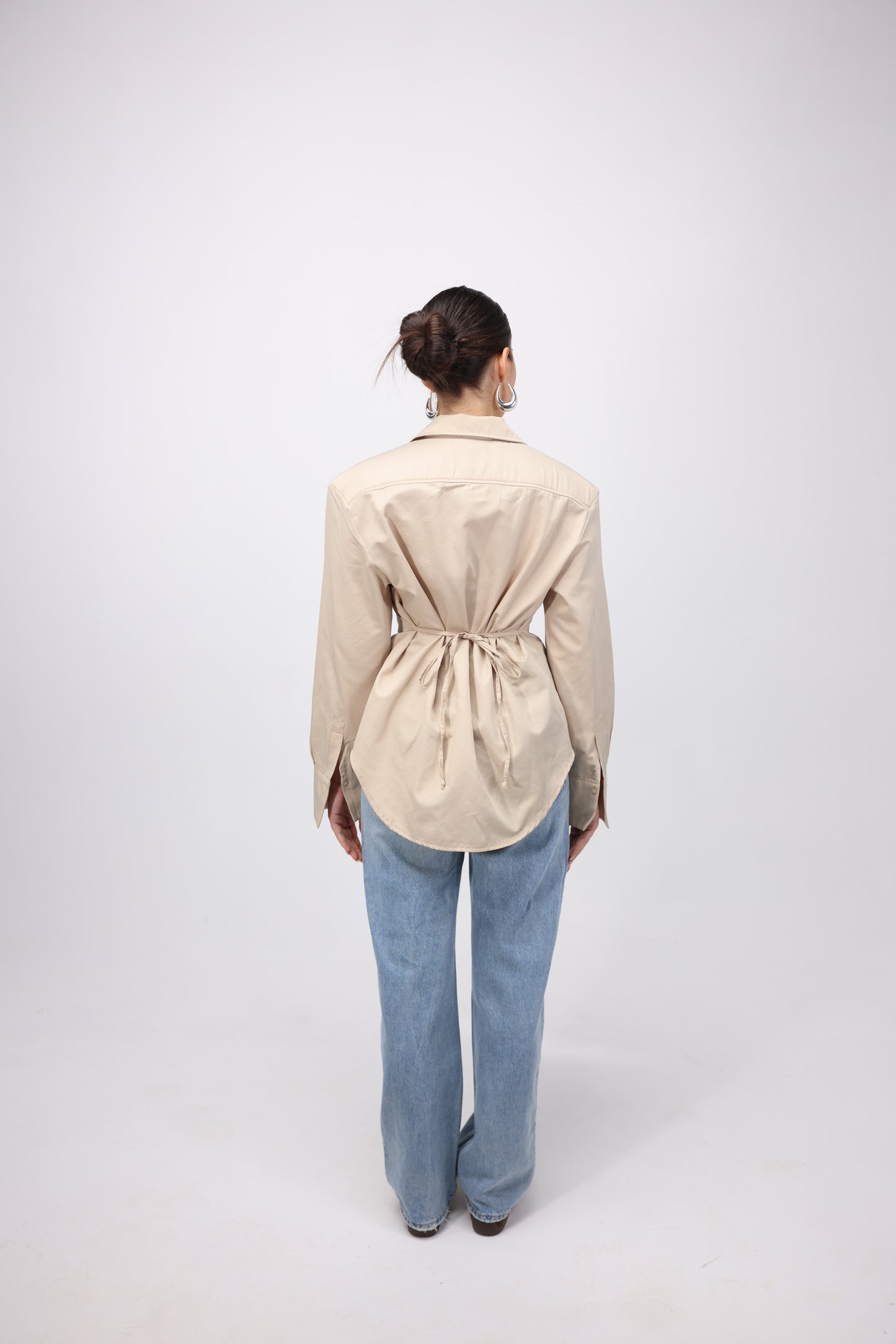 BEIGE FITTED SHIRT