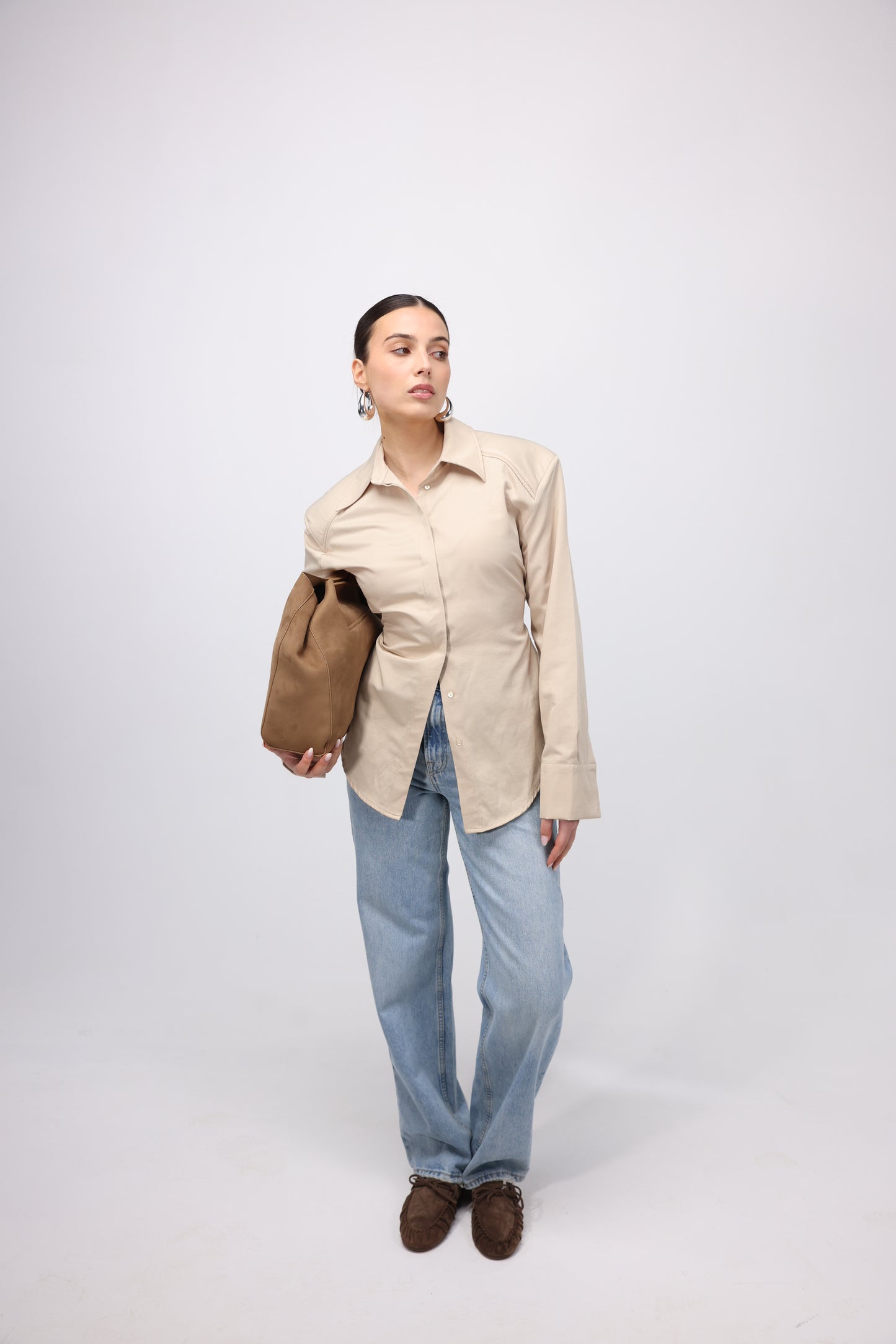 BEIGE FITTED SHIRT