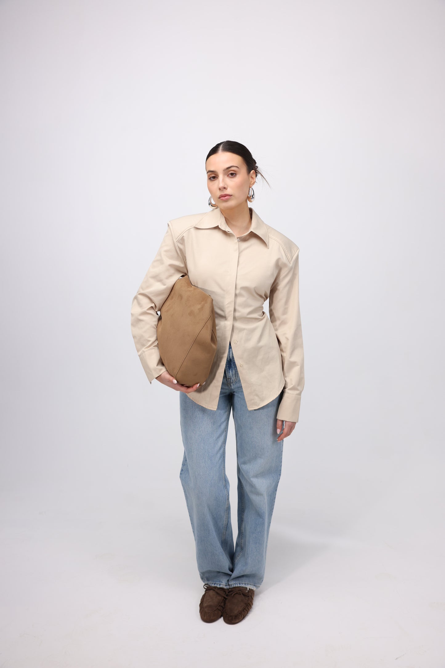 BEIGE FITTED SHIRT
