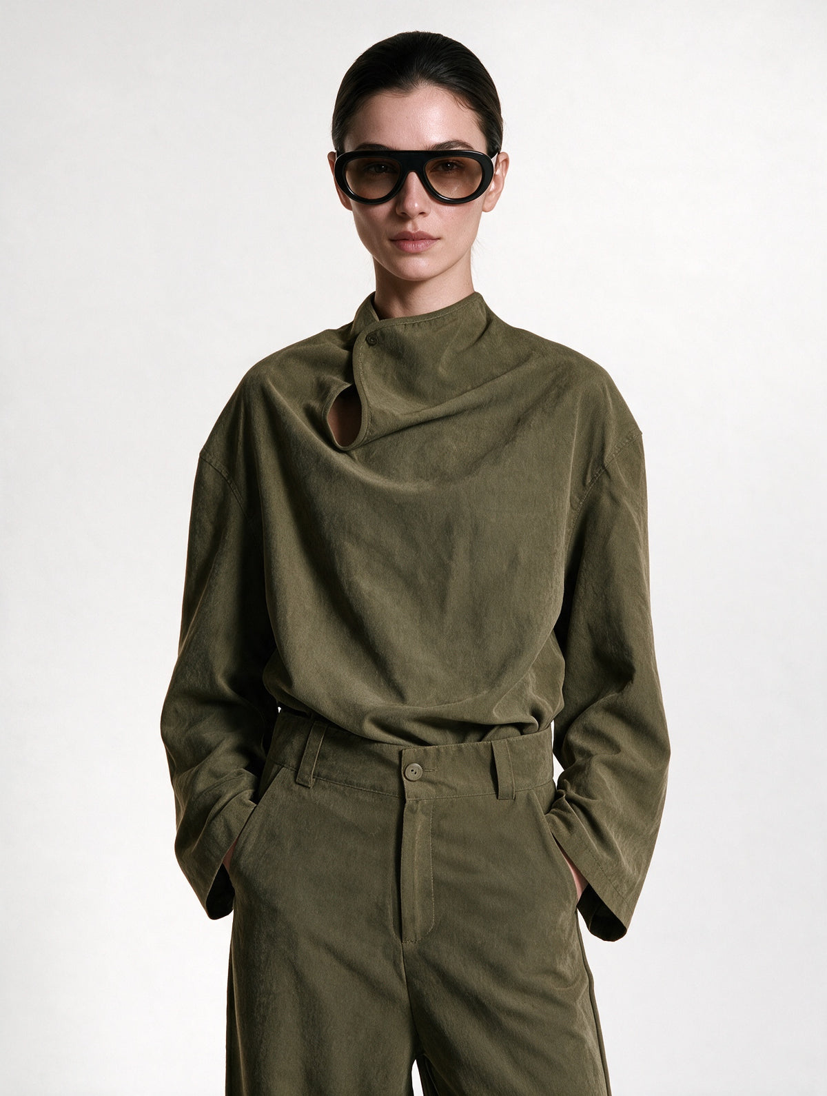 OLIVE DRAPED SET