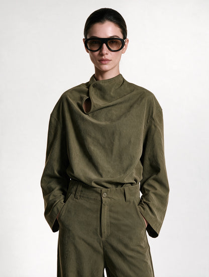 OLIVE DRAPED SET