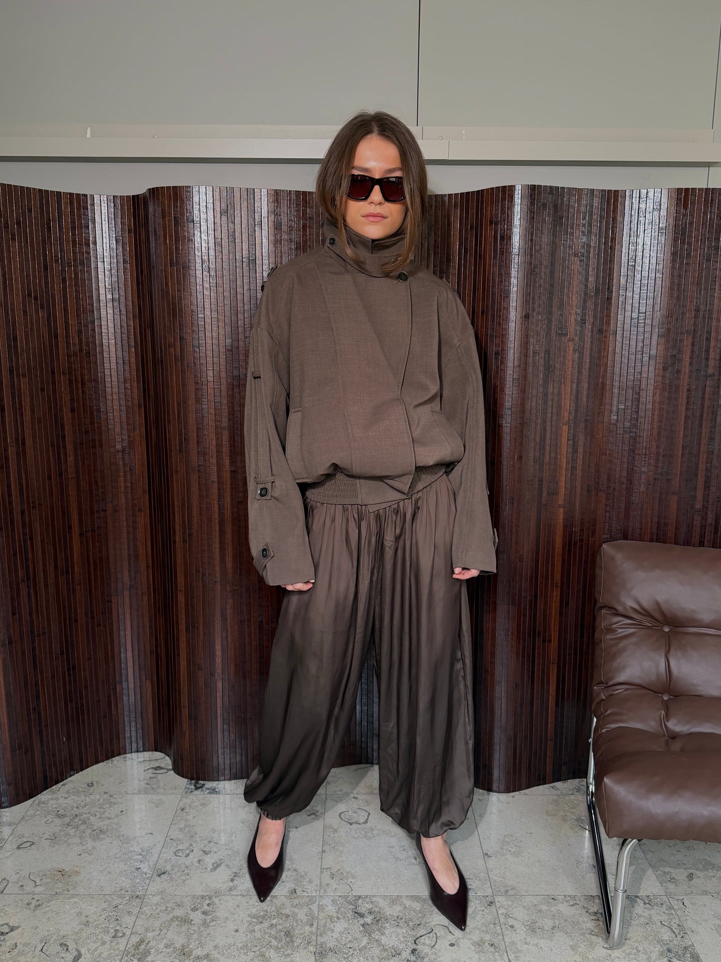 THE CROPPED TRENCH - BROWN