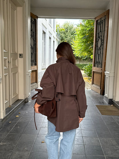 DEEPBROWN TRENCH JACKET