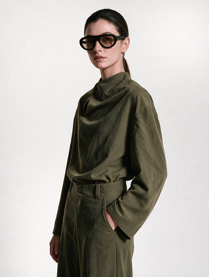 OLIVE DRAPED SET