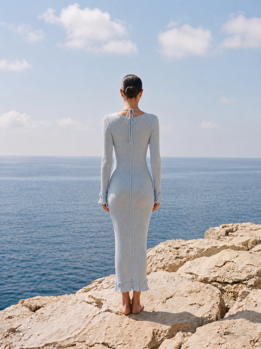 The Soleil Knit Dress – Baby Blue