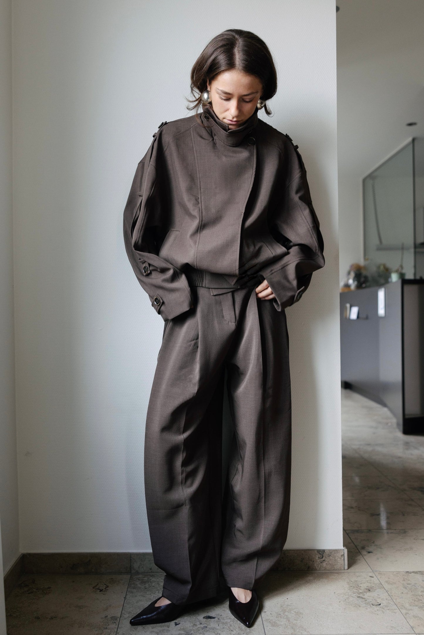 THE CROPPED TRENCH - BROWN