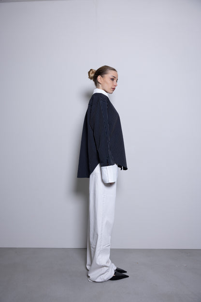 THE CONTRAST PINSTRIPE SHIRT