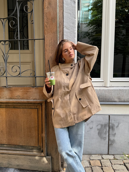 LIGHTBEIGE TRENCH JACKET