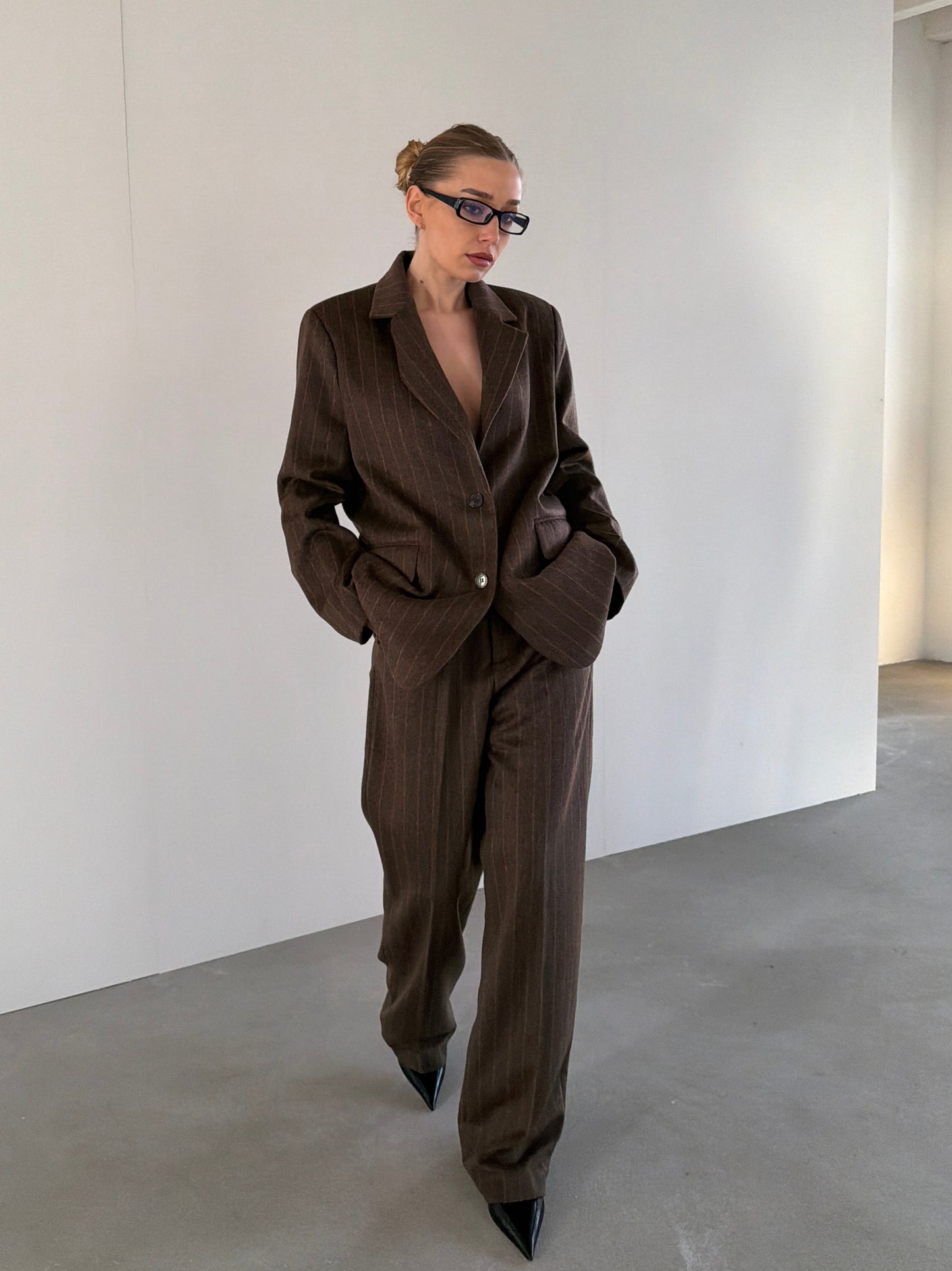 THE ROWAN PINSTRIPE SET - WOOL