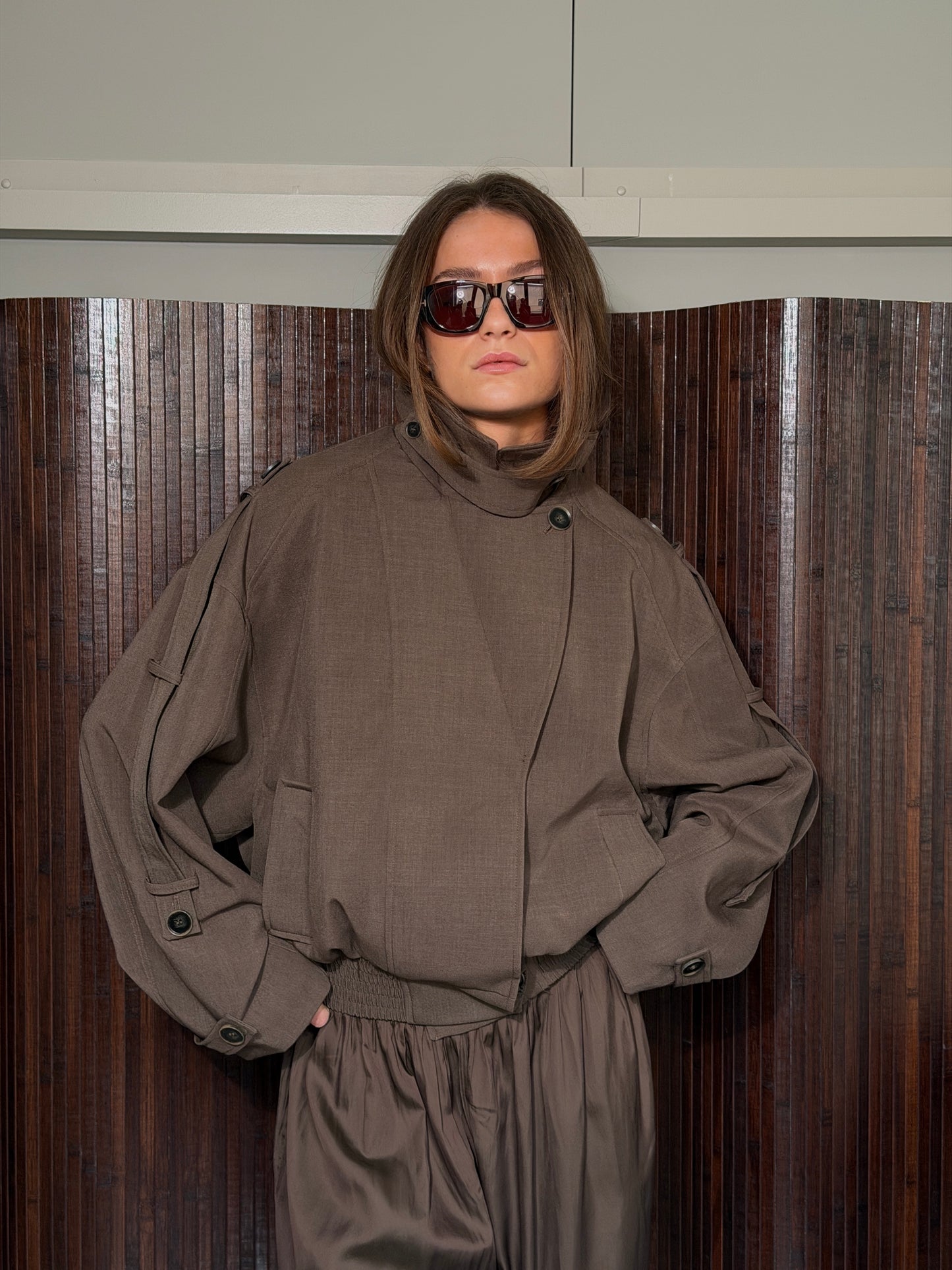 THE CROPPED TRENCH - BROWN