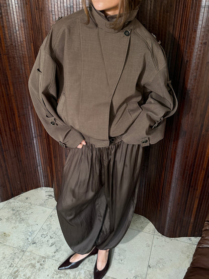 THE CROPPED TRENCH - BROWN
