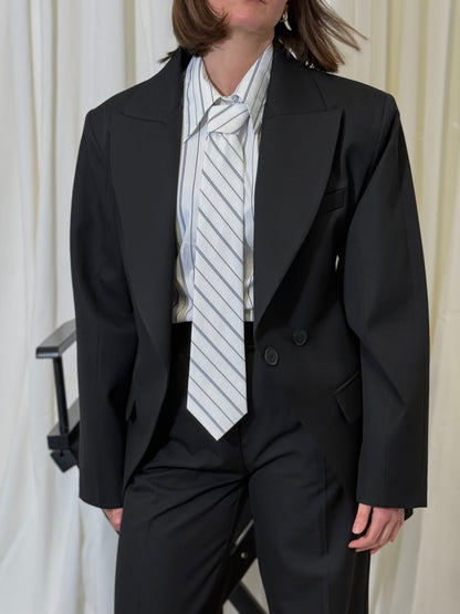 PINSTRIPE TIE SHIRT