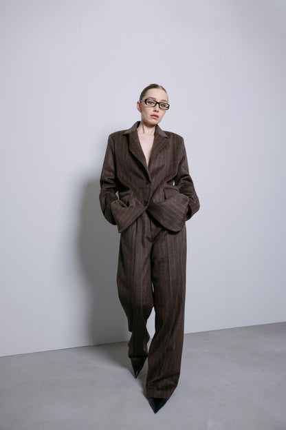 THE ROWAN PINSTRIPE SET - WOOL