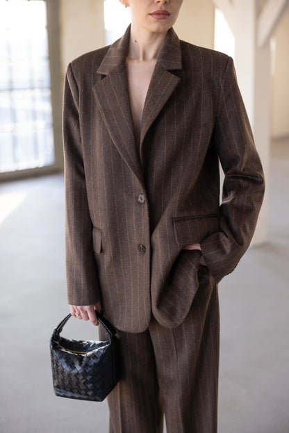 THE ROWAN PINSTRIPE SET - WOOL