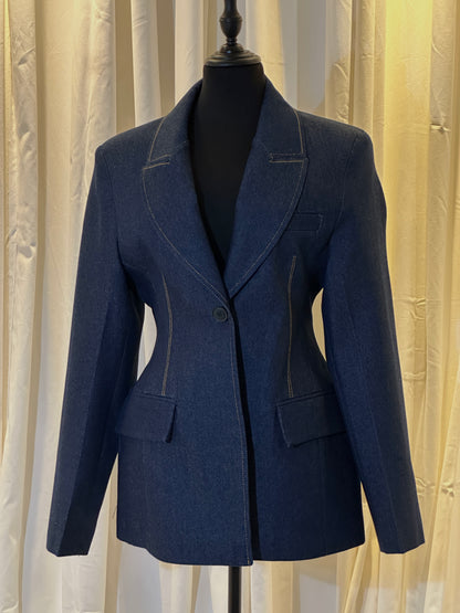 DENIM FITTED BLAZER