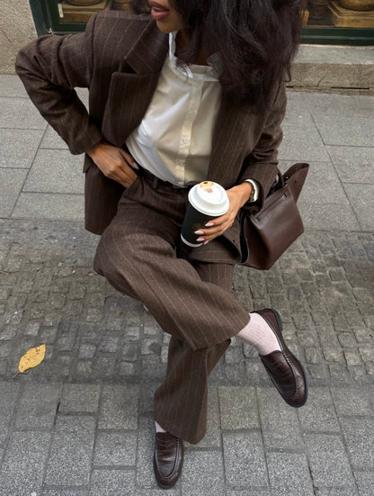 THE ROWAN PINSTRIPE SET - WOOL