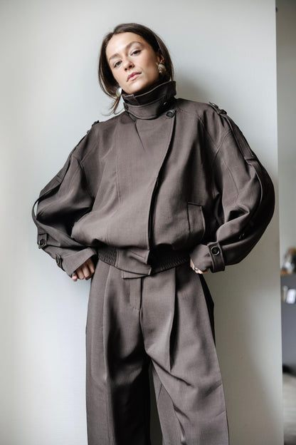 THE CROPPED TRENCH - BROWN