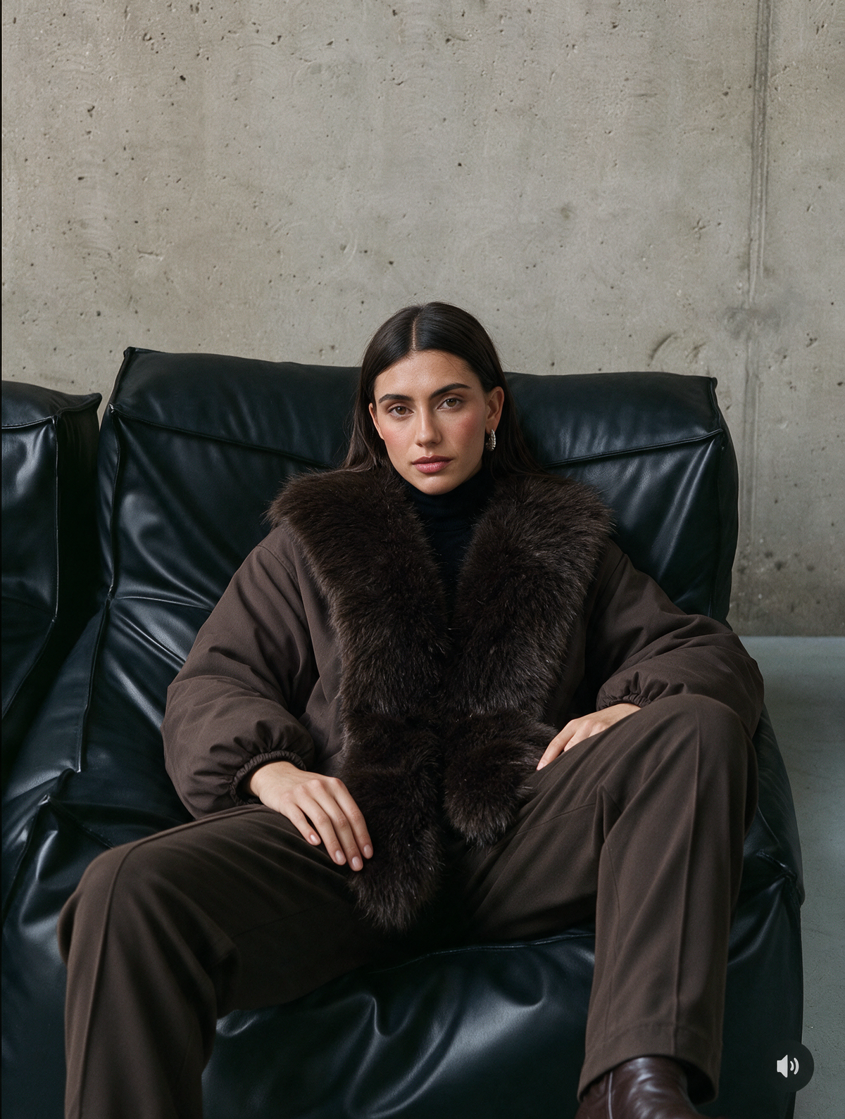 The Faux Fur Bomber Jacket – Dark Chocolate