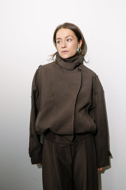 THE CROPPED TRENCH - BROWN