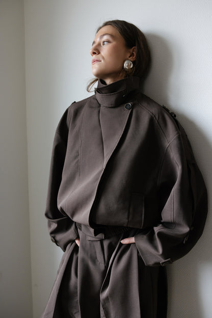 THE CROPPED TRENCH - BROWN